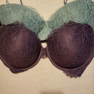 NOT FOR SALE!!!! ))))))WOT (2) VS Lace Bras